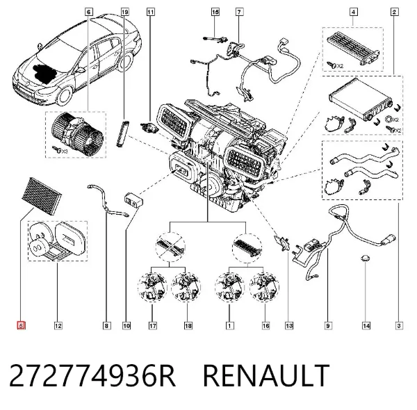 Фільтр салону 272774936R Renault (RVI)