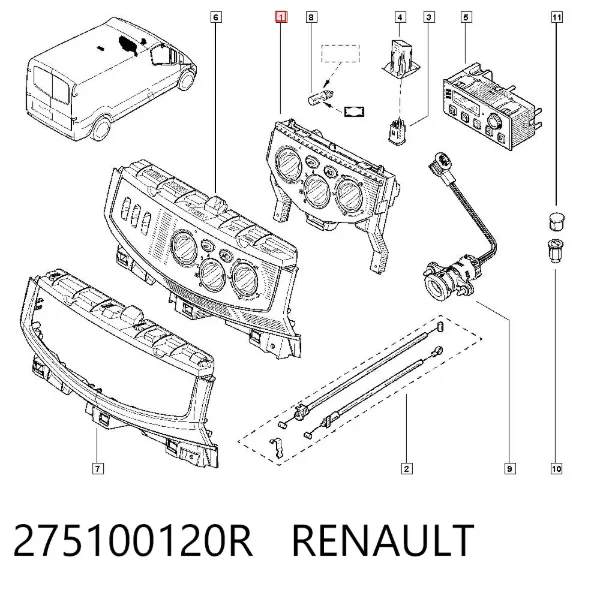 Блок управління кондиціонером 275100120R Renault (RVI)