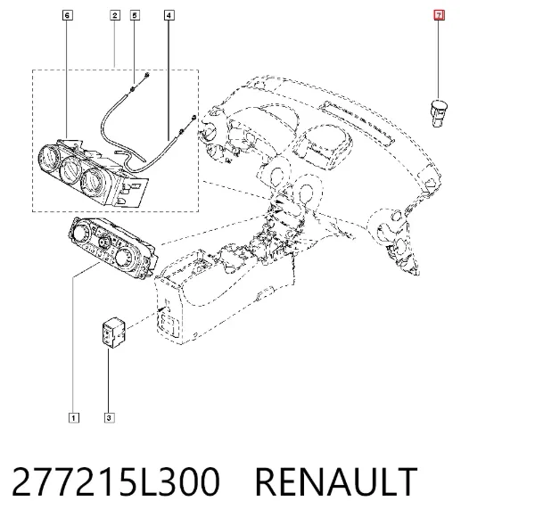 Датчик освітлення салону 277215L300 Renault (RVI)