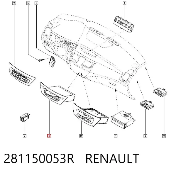 Магнітола 281150053R Renault (RVI)