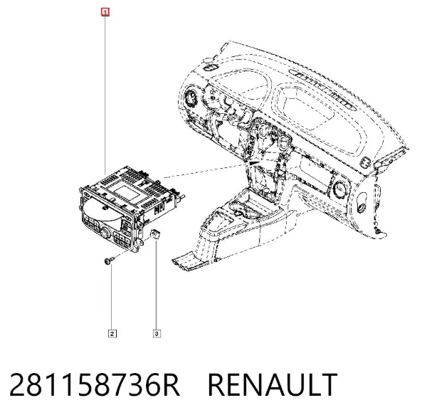 Магнітола 281158736R Renault (RVI)