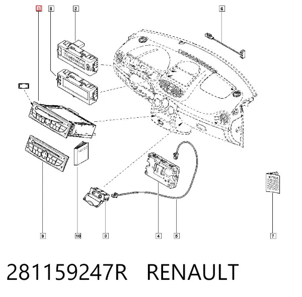 Магнітола 281159247R Renault (RVI)