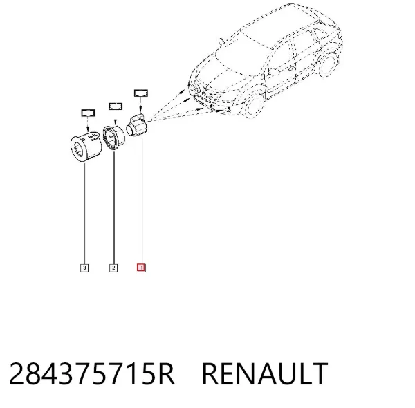 Датчик сигналізації паркування (парктронік), передній 284375715R Renault (RVI)