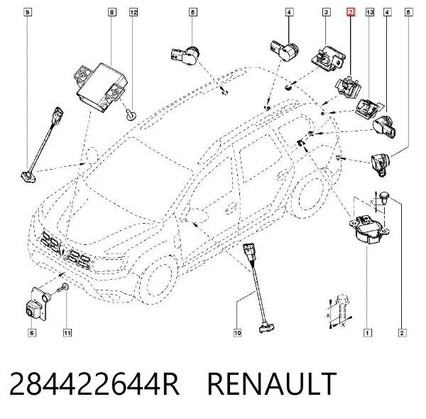 Камера системи забезпечення видимості 284422644R Renault (RVI)