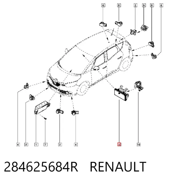 Камера системи забезпечення видимості 284625684R Renault (RVI)