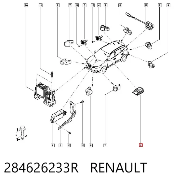 Камера системи забезпечення видимості 284626233R Renault (RVI)