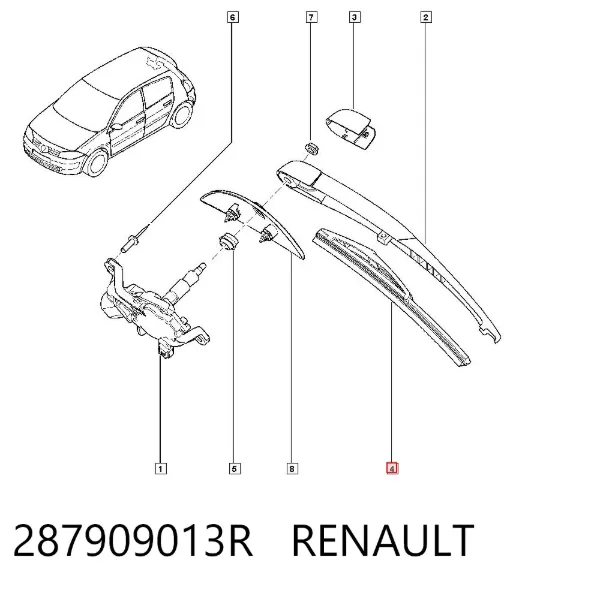Задня щітка 287909013R Renault (RVI)