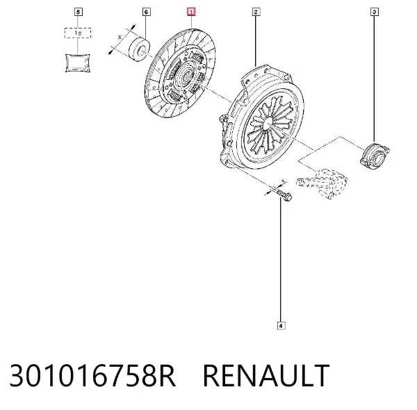 Диск зчеплення 301016758R Renault (RVI)