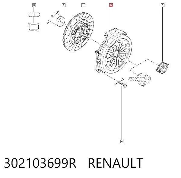 Корзина зчеплення 302103699R Renault (RVI)