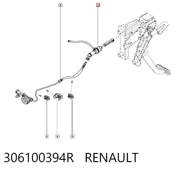 Головний циліндр зчеплення 306100394R Renault (RVI)