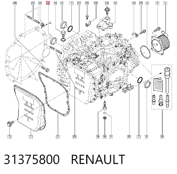 Ремкомплект гідротрансформатора АКПП 31375800 Renault (RVI)
