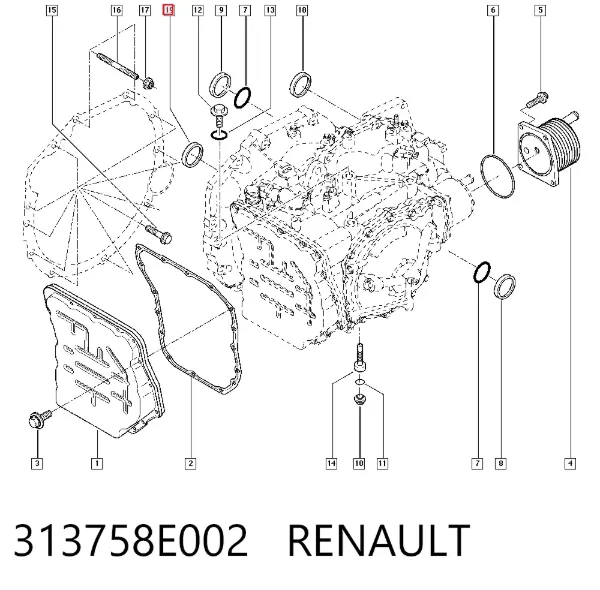 Ремкомплект гідротрансформатора АКПП 313758E002 Renault (RVI)