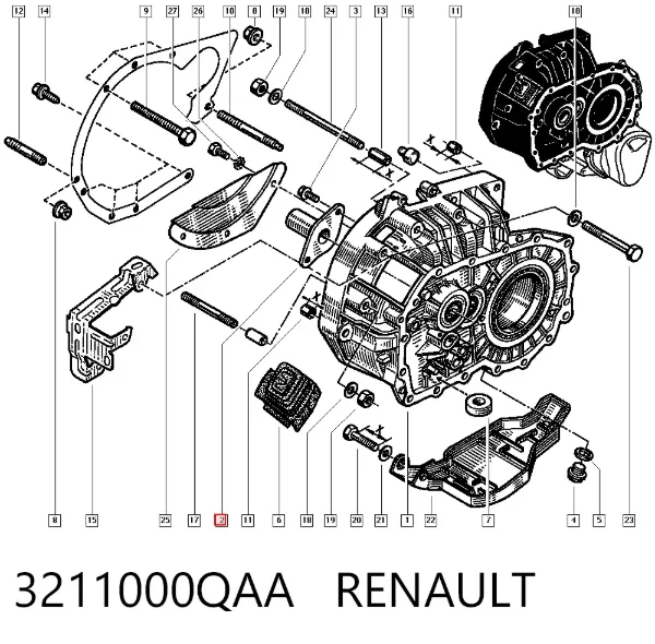 Направляюча первинного валу КПП 3211000QAA Renault (RVI)
