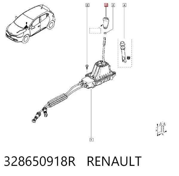 Рукоятка важеля КПП 328650918R Renault (RVI)