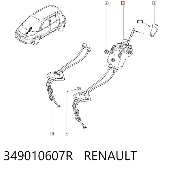 Механізм вибору (перемикання) передач 349010607R Renault (RVI)