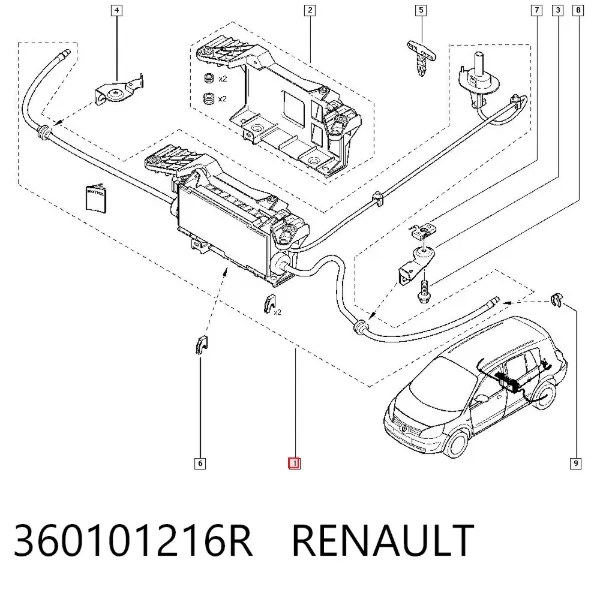 Блок керування (модуль) електромеханічного стояночного гальма 360101216R Renault (RVI)
