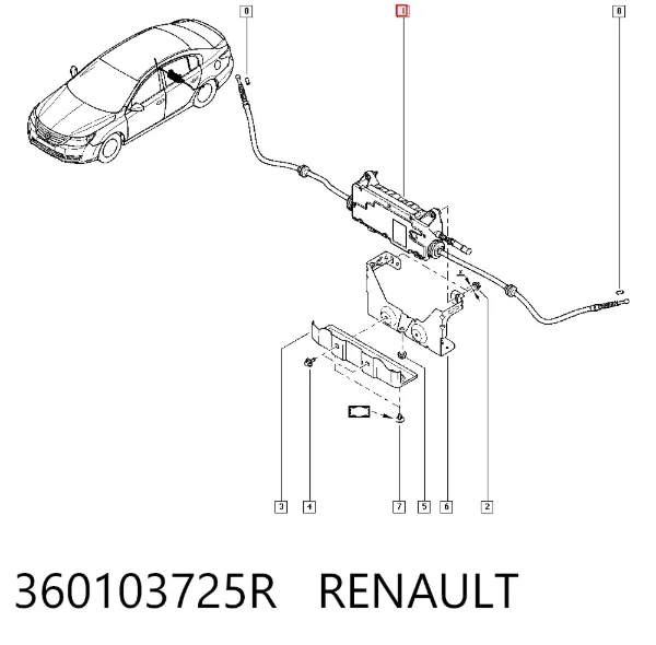 Важіль ручного гальма 360103725R Renault (RVI)