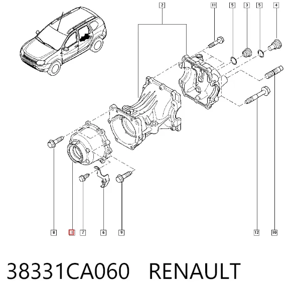 Муфта підключення заднього моста 38331CA060 Renault (RVI)