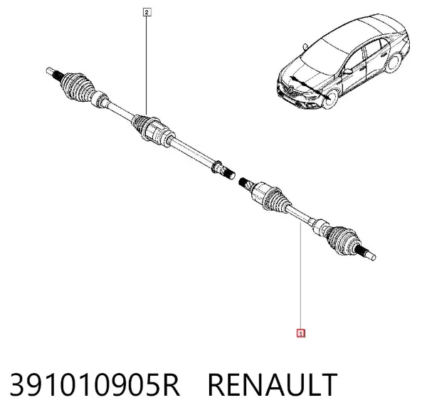 Граната внутрішня ліва 391010905R Renault (RVI)