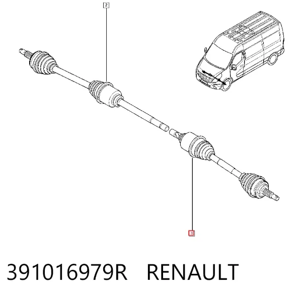ШРКШ внутрішній, передній, лівий 391016979R Renault (RVI)
