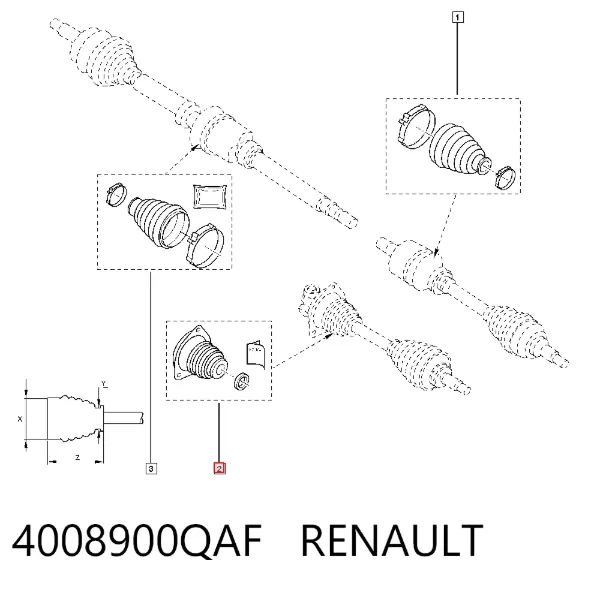 Пильник ШРКШа внутрішній лівий 4008900QAF Renault (RVI)