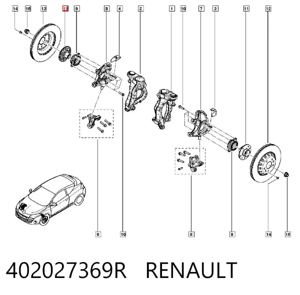 Передня маточина 402027369R Renault (RVI)