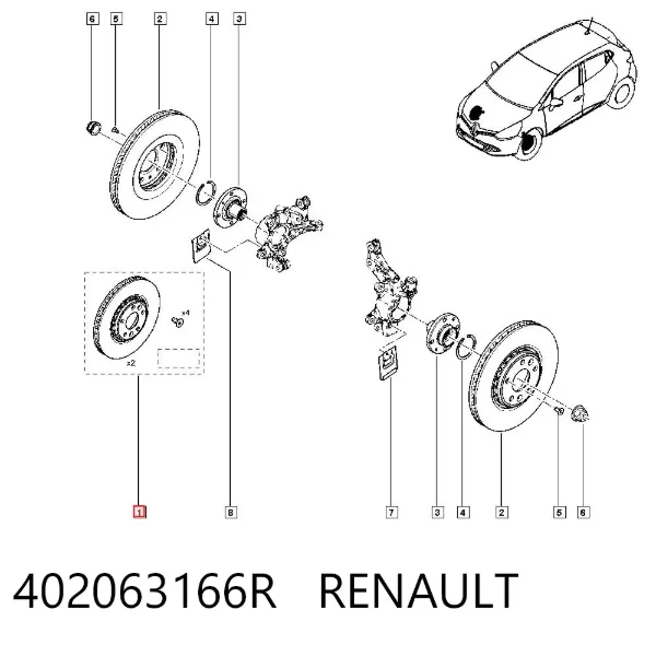 Гальмівні диски передні 402063166R Renault (RVI)