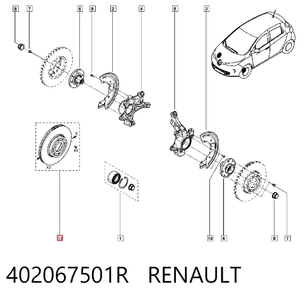 Гальмівні диски передні 402067501R Renault (RVI)