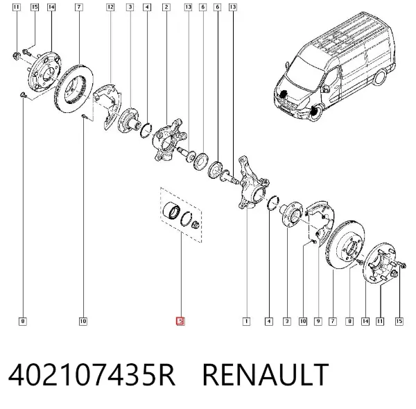 Підшипник ступиці 402107435R Renault (RVI)