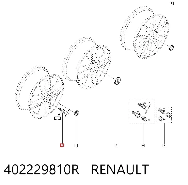 Колісний болт 402229810R Renault (RVI)