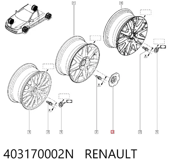 Ковпаки 403170002N Renault (RVI)