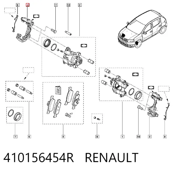 Скоба супорту переднього 410156454R Renault (RVI)
