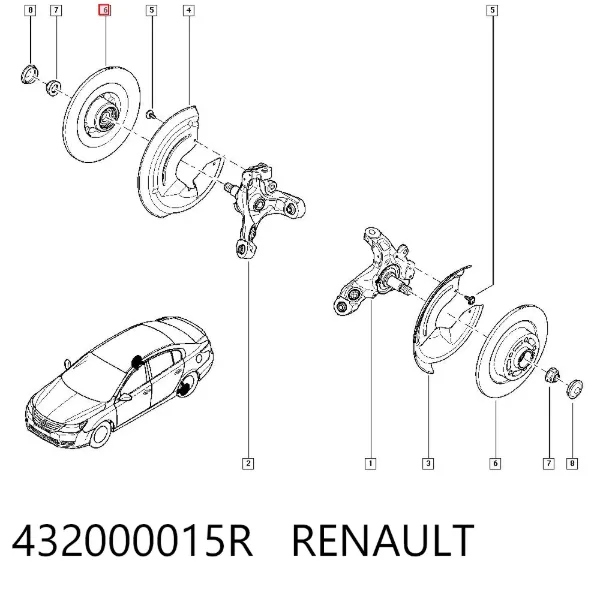 Гальмівні диски 432000015R Renault (RVI)