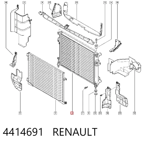 Радіатор 4414691 Renault (RVI)