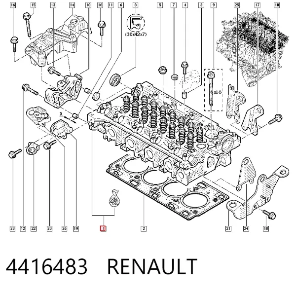 ГБЦ 4416483 Renault (RVI)