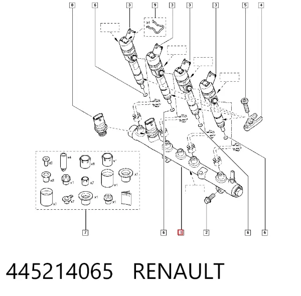 Розподільник палива 445214065 Renault (RVI)