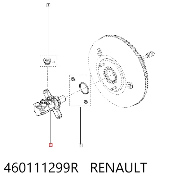 Головний гальмівний циліндр 460111299R Renault (RVI)