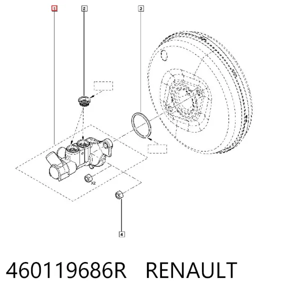 Головний гальмівний циліндр 460119686R Renault (RVI)