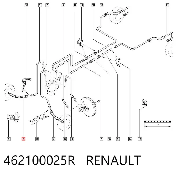 Гальмівні шланги передні 462100025R Renault (RVI)