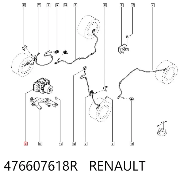 Блок АБС 476607618R Renault (RVI)