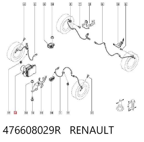 Блок АБС 476608029R Renault (RVI)