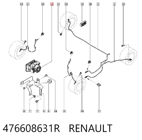 Блок АБС 476608631R Renault (RVI)