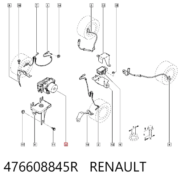 Блок АБС 476608845R Renault (RVI)