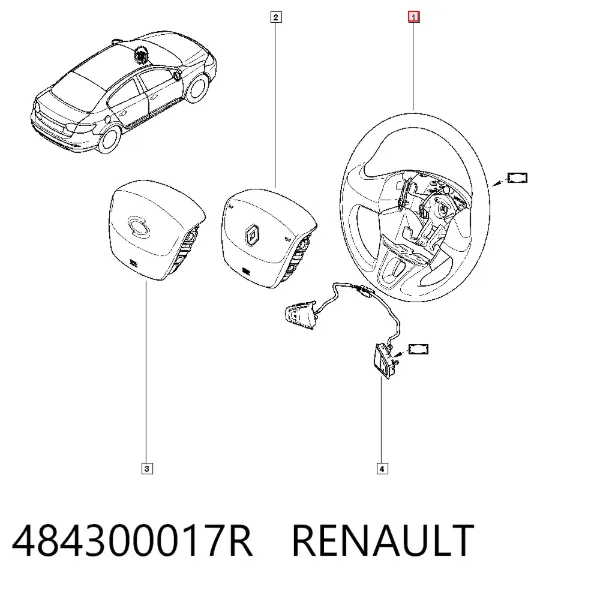 Кермо 484300017R Renault (RVI)
