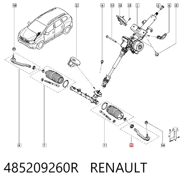 Рульовий наконечник 485209260R Renault (RVI)