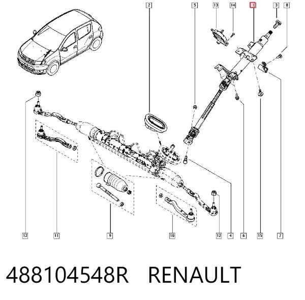 Рульова колонка 488104548R Renault (RVI)
