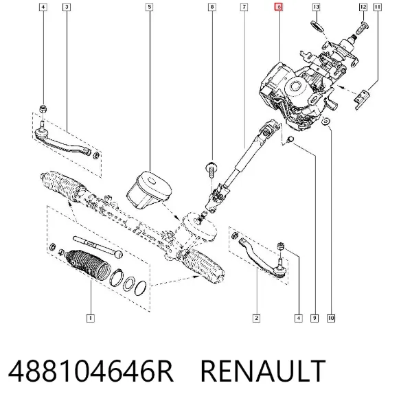 Рульова колонка 488104646R Renault (RVI)