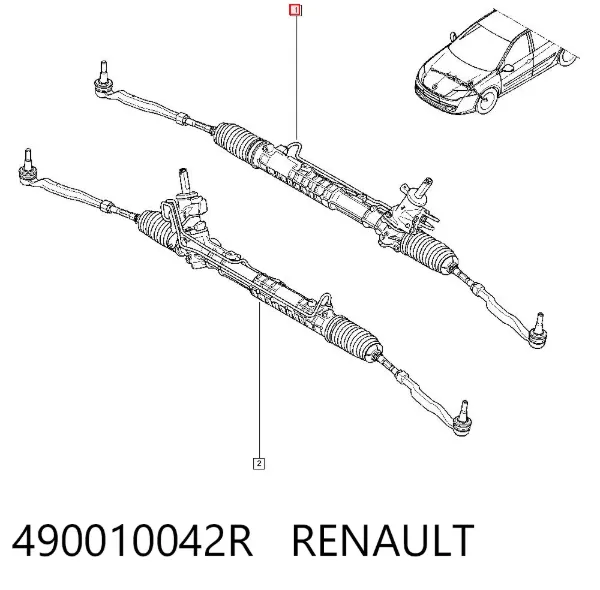 Рульова рейка 490010042R Renault (RVI)