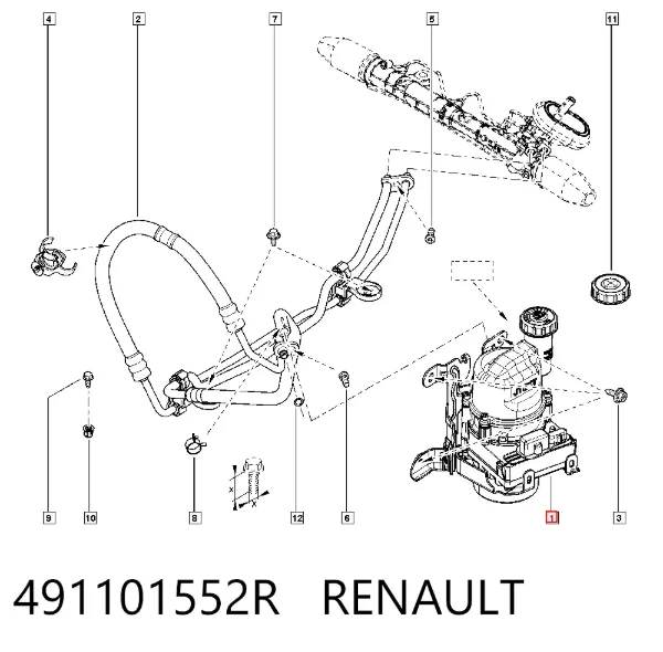 Насос ГУР 491101552R Renault (RVI)
