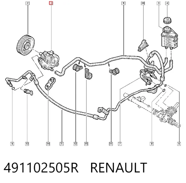 Насос ГУР 491102505R Renault (RVI)